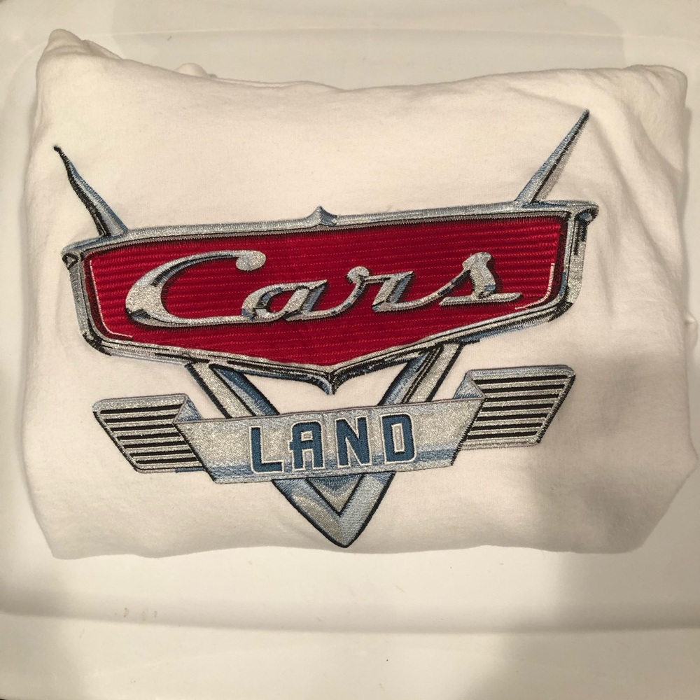Disney Parks Cars Land White Hoodie